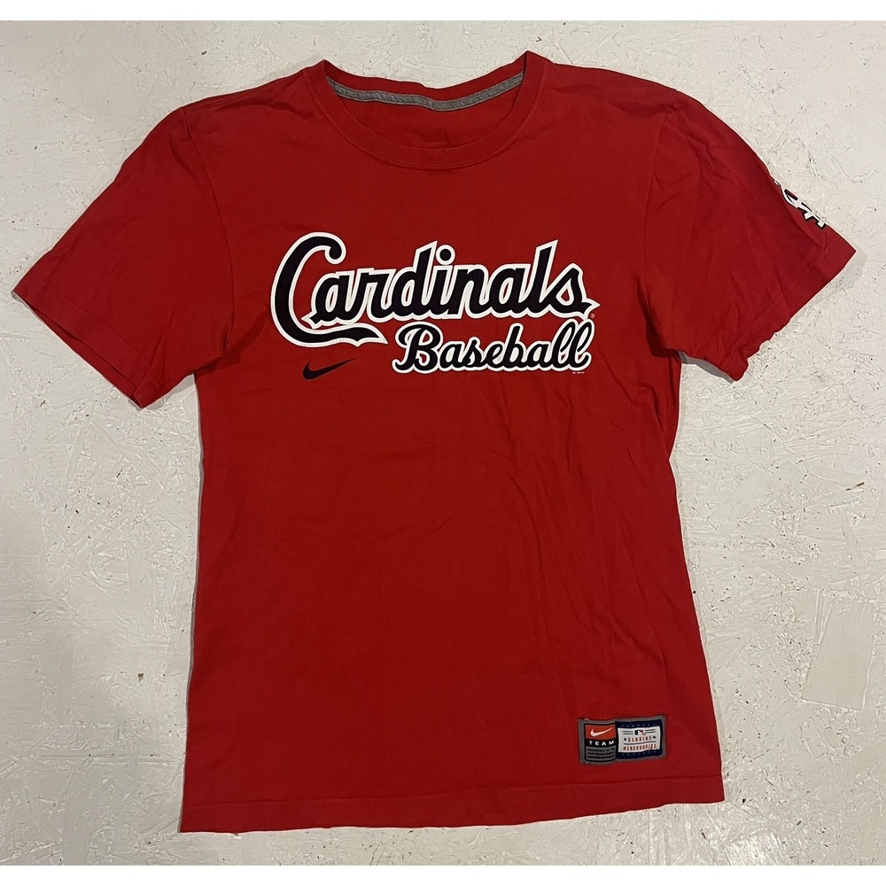 Nike Team St Louis Cardinals Shirt Mens Size Small Red MLB Baseball Athletic